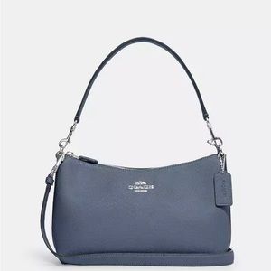 New NWT Coach Clara Shoulder Bag in Silver/Light Mist